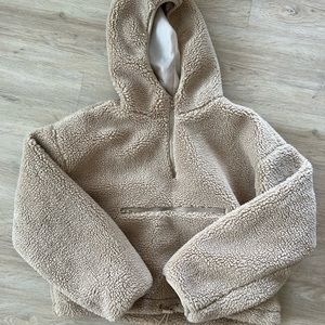 JLUXLABEL cropped sherpa Pull over